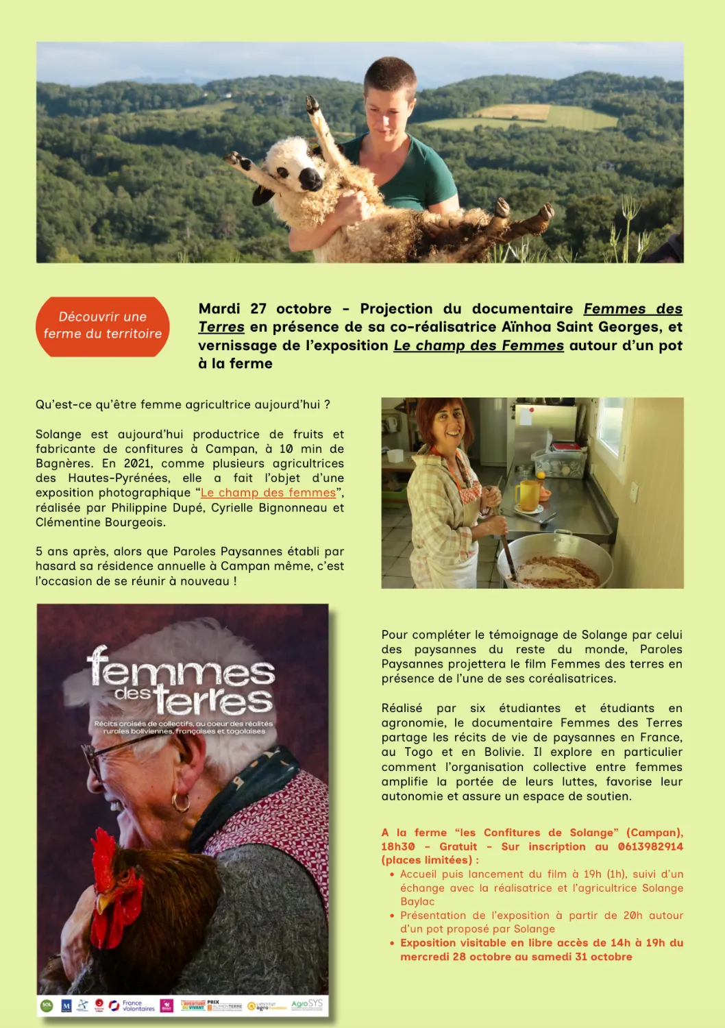 Exposition femmes des terres